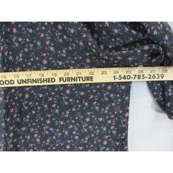 Vintage Floral Kimono Cardigan  Size - L  Semi-Sheer Lightweight Cover-Up - Picture 5 of 8